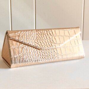 Faux Crocodile Skin Sunglasses Case